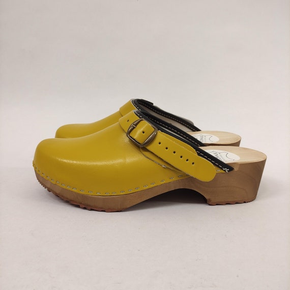 yellow clogs