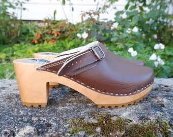 Swedish Clogs DINA Pink Sandals Moccasins Wooden Women Clogs