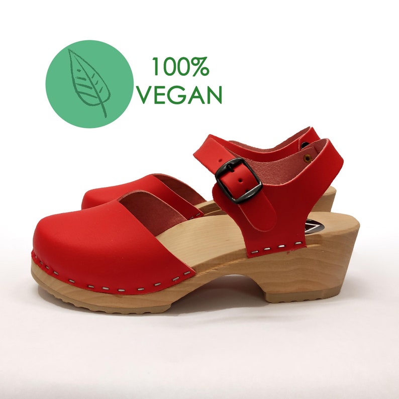 Vegan Swedish Clogs SELMA Handmade Clogs Vegan Leather BLUE Etsy