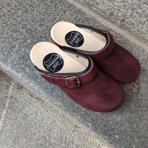 Swedish Clogs  - BONDA suede - Sandals Moccasins Wooden Women clogs Leather Clog Womens clogs Boots Womens Wood brown suede natural gift her