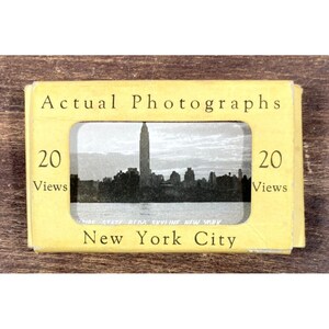 Vintage NEW YORK CITY Miniature Actual Photographs 20 Views Real Mini Photo 40's