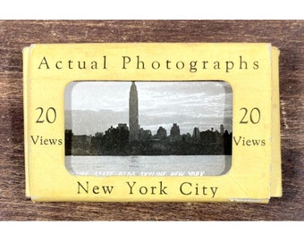 Vintage NEW YORK CITY Miniature Actual Photographs 20 Views Real Mini Photo 40's