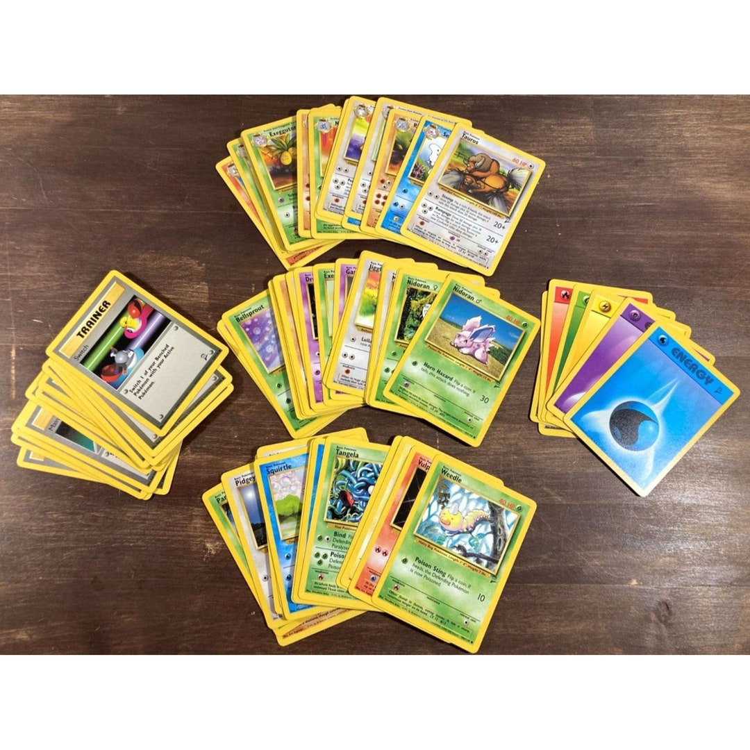 Lot of 74 Pokemon Base Set 2 Uncommon Common Cards No Duplicates WOTC ...