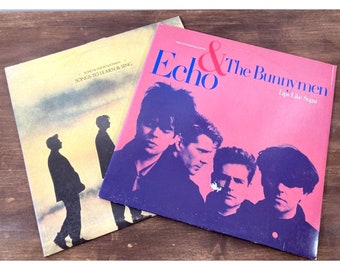 ECHO & The BUNNYMEN Vinyl Lot Songs To Learn Sing LP Lips Like Sugar 12" Single Sire Records