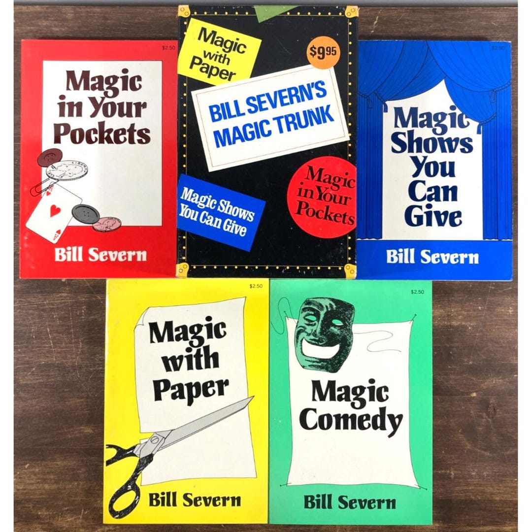 Magic Trunk Bill Severn's Magic Trunk 4-book Box Set 1974 First Paperback Edition ...