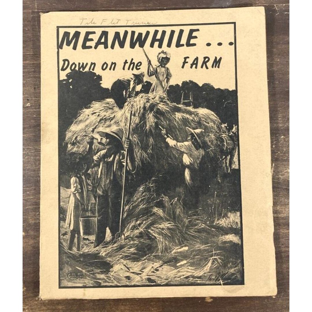 Meanwhile Down on the Farm Al Herman Signed 1971 Paperback Book Farming ...