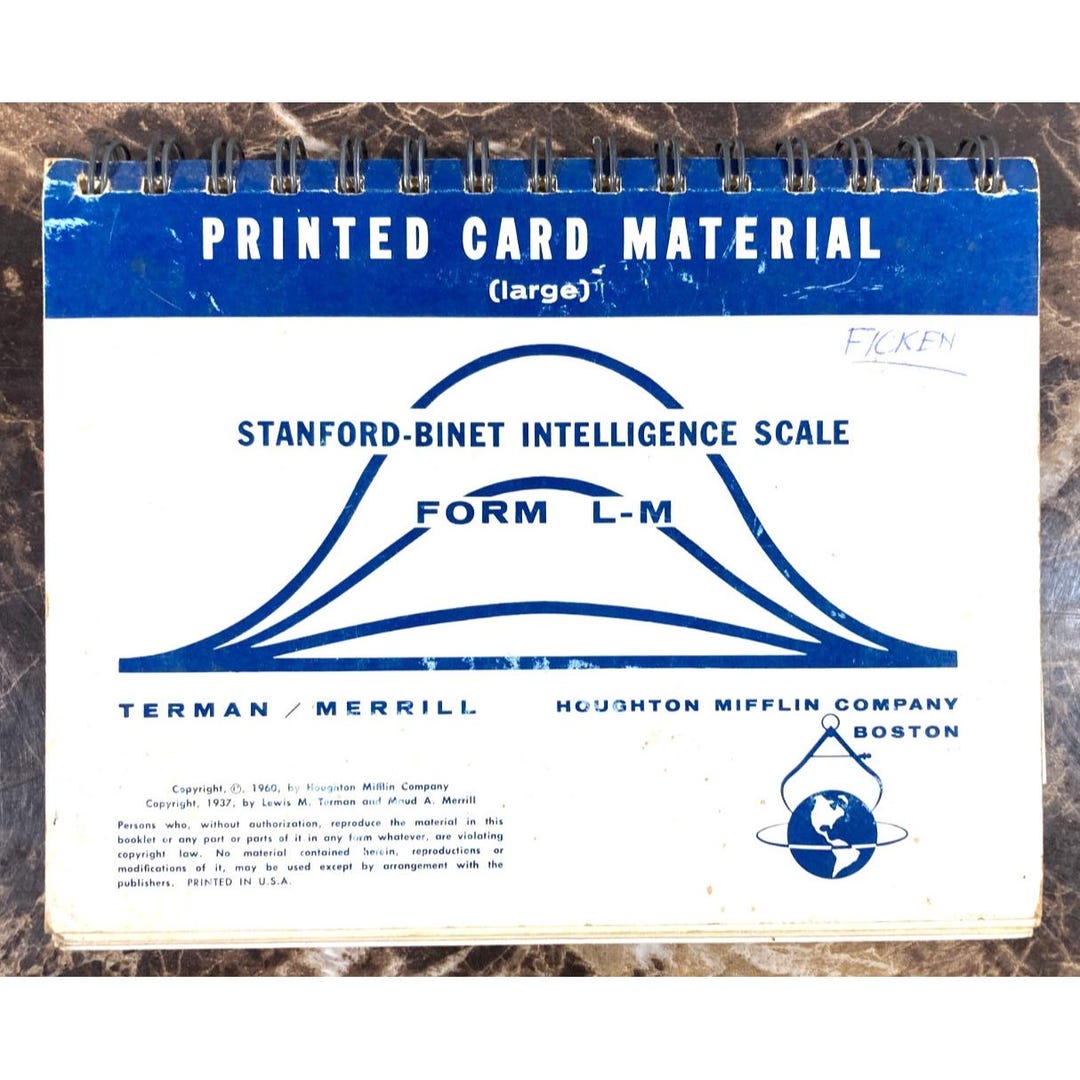 Vintage Stanford-binet Intelligence Scale Book Large W/ Cards 1960 Form ...