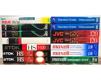 VHS Blank Tape Sealed Lot of 14 TDK Maxell Fuji JVC Premium High Grade Standard