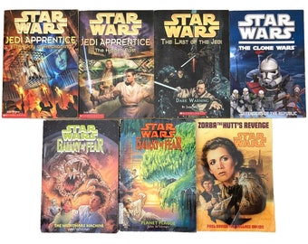 STAR WARS Youth Book Lot 7 Jedi Apprentice Galaxy Of Fear Clone Wars Last of The