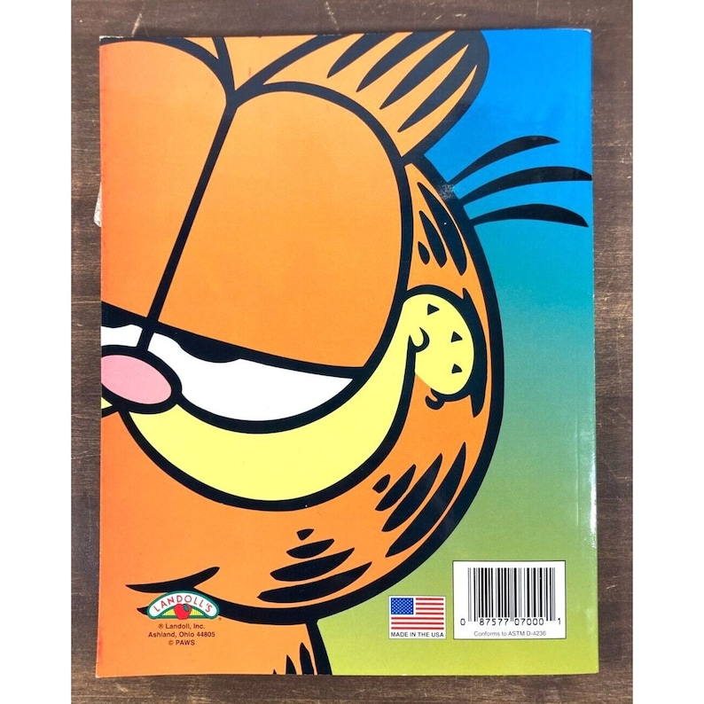Vintage Garfield 1996 Jumbo Coloring Activity Book Unused Soaks up Some ...
