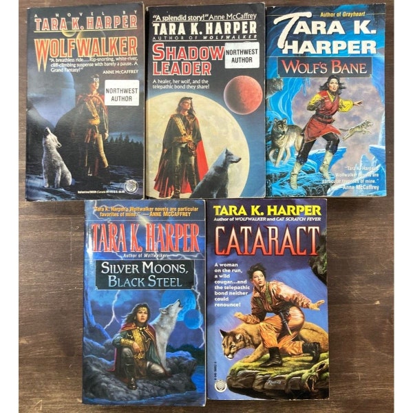 Lot ot 5 TARA K HARPER Paperback Books Tales of the Wolves WOLFWALKER Wolfs Bane