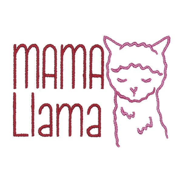 Mama Lama Stickerei Design - Instant Download