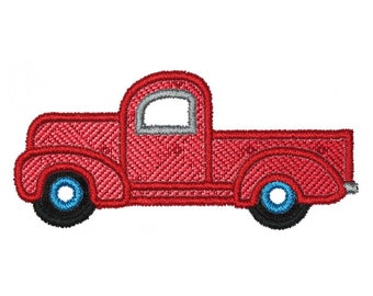 Vintage Truck Applique Embroidery Design - Instant Download
