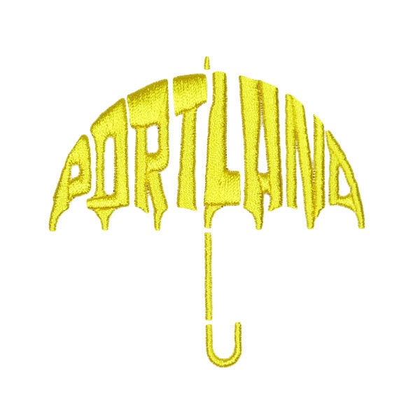 Rainy Portland Embroidery Design - Instant Download