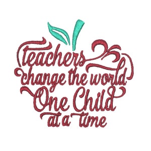 Teachers Embroidery Design - Instant Download