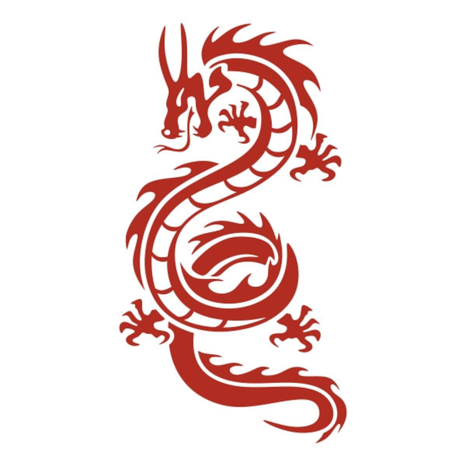 Asiatische Drachen cuttable Design PNG DXF SVG & eps Datei für - Etsy.de