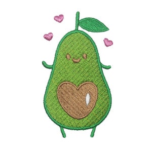 Cute Avocado Embroidery Design - Instant Download