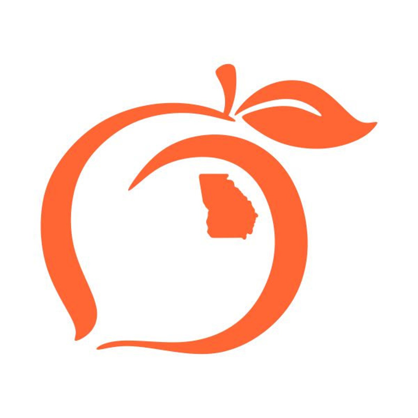 Peach Cuttable Design PNG DXF SVG & Eps File for Etsy