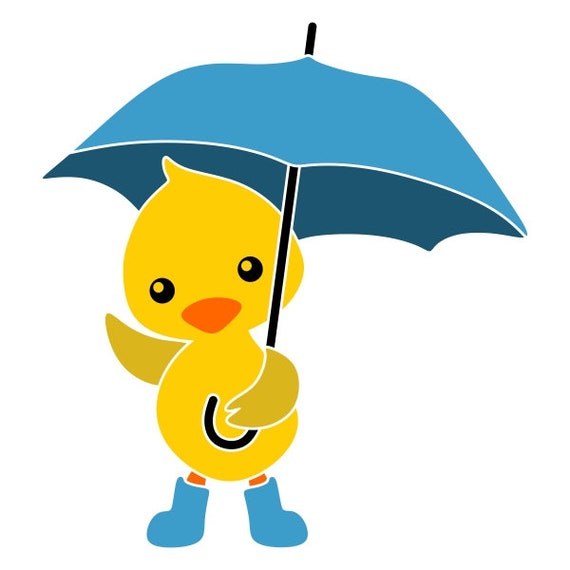 Clipart Duck With Umbrella