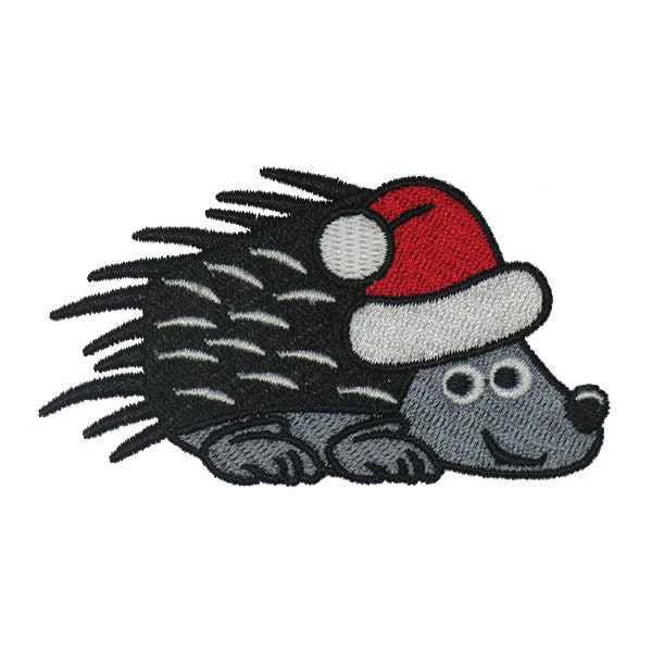 Porcupine Christmas Embroidery Design - INSTANT DOWNLOAD