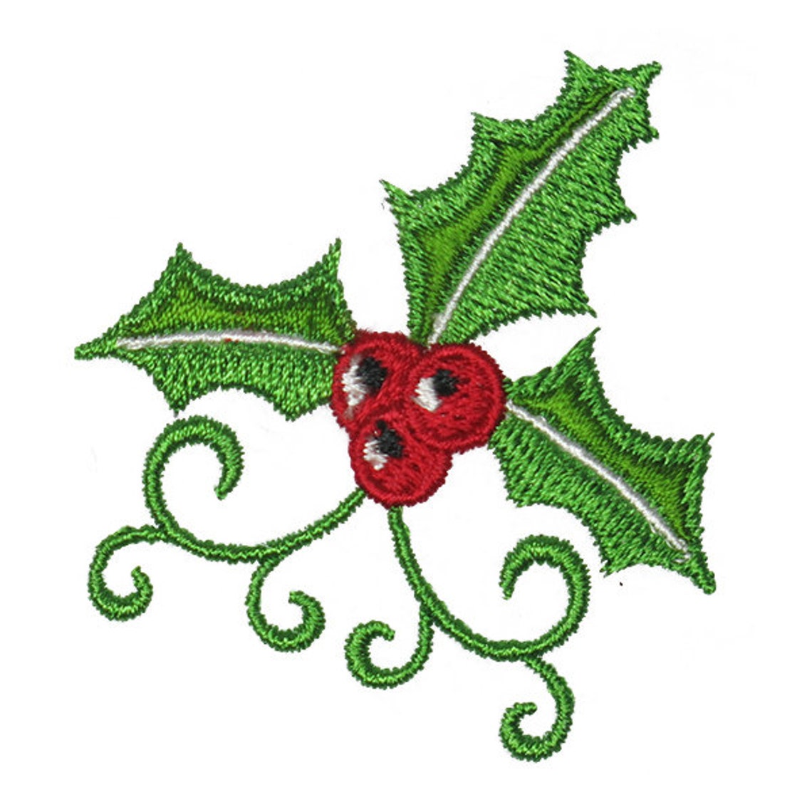 Christmas Holly Machine Embroidery Design INSTANT DOWNLOAD Etsy