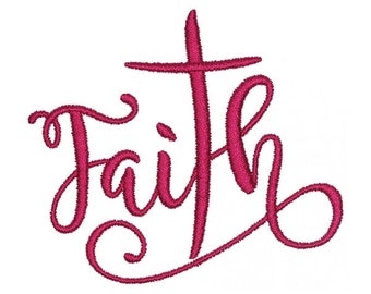 Faith Cross Embroidery Design - Instant Download