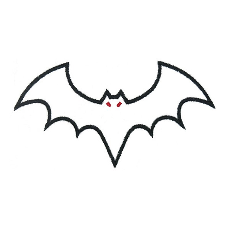 Bat Applique Embroidery Design Instant Download Etsy
