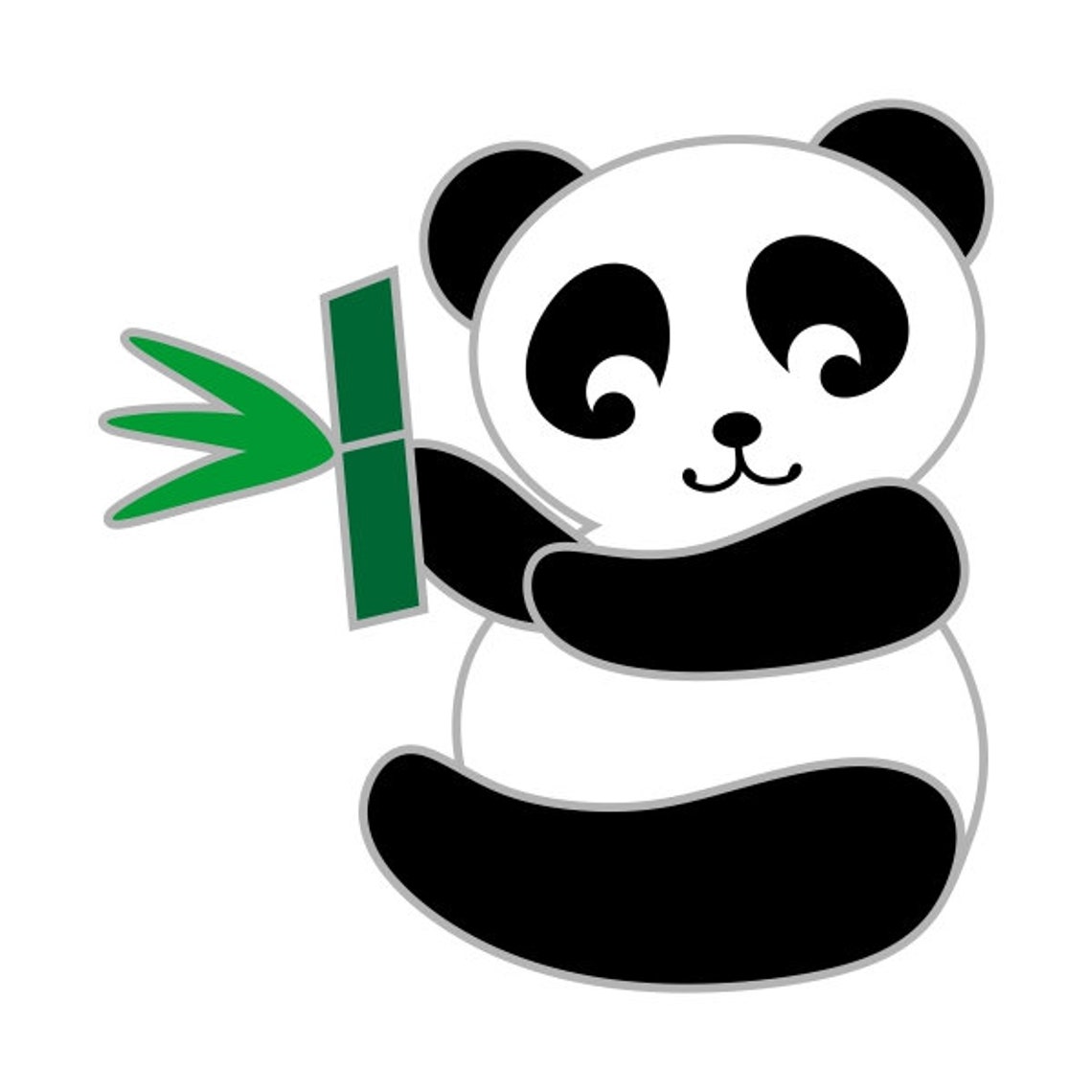 Cute Panda Cuttable Design PNG DXF SVG & Eps File for - Etsy