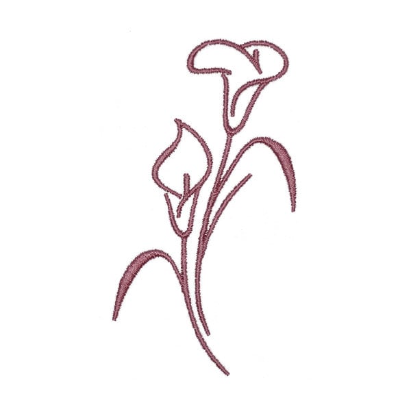 Lily Flower Embroidery Design - Instant Download