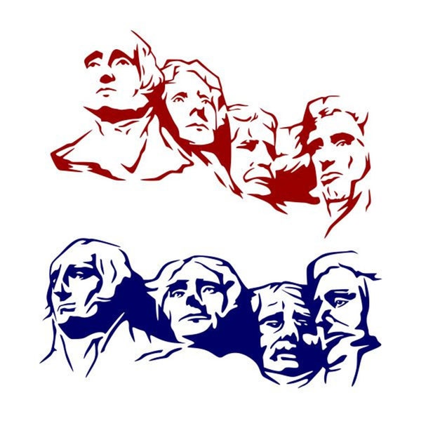 Mount Rushmore usa Cuttable Design PNG DXF SVG & eps File for Silhouette Cameo and Cricut