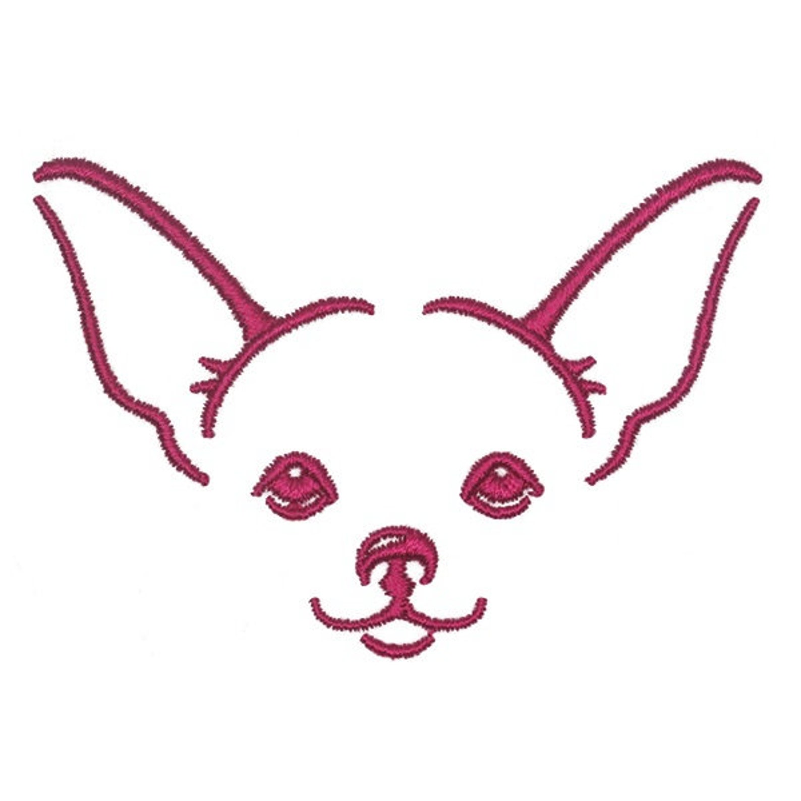 Chihuahua Dog Face Embroidery Design Instant Download | Etsy