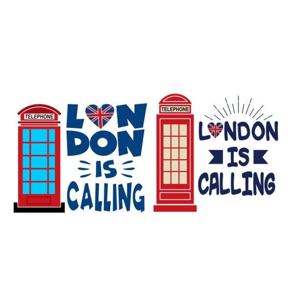 London Is Calling Cuttable Design PNG DXF SVG & eps File for Silhouette Cameo and Cricut