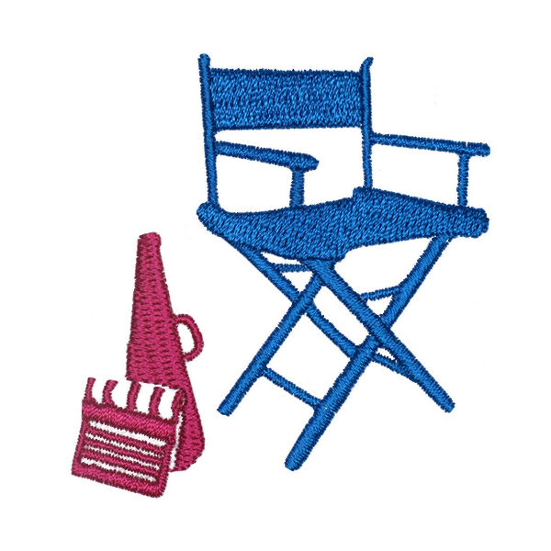 Director Chair Embroidery Design Instant Download Etsy