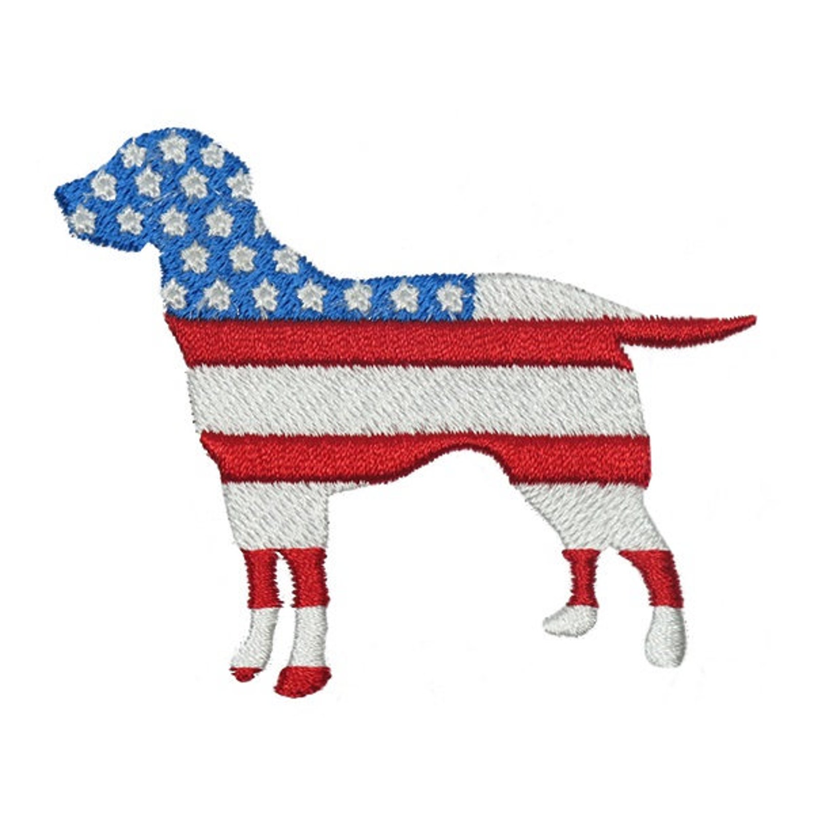 USA American Flag Dog Embroidery Design Instant Download Etsy