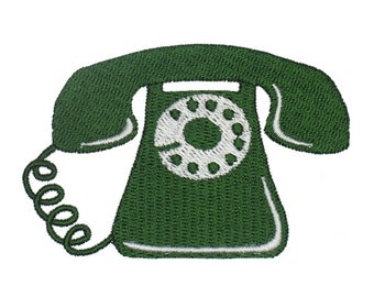 Retro Phone Embroidery Design - Instant Download