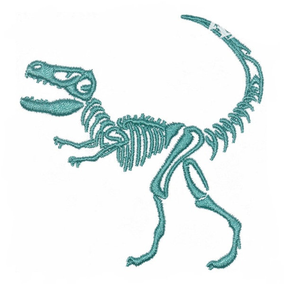 Dinosaur Skeleton Embroidery Design Instant Download - Etsy UK