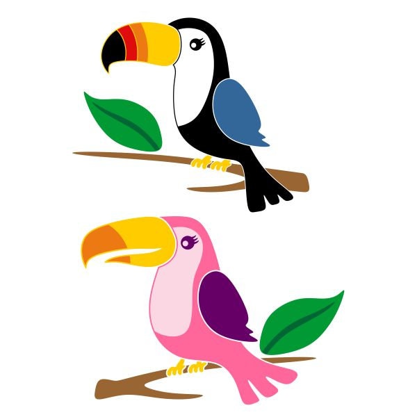 Tropical Toucan Bird Cuttable Design PNG DXF SVG & eps File for Silhouette Cameo and Cricut