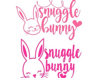 Snuggle Bunny Pack Cuttable Design SVG PNG DXF & Eps Designs Cameo File ...