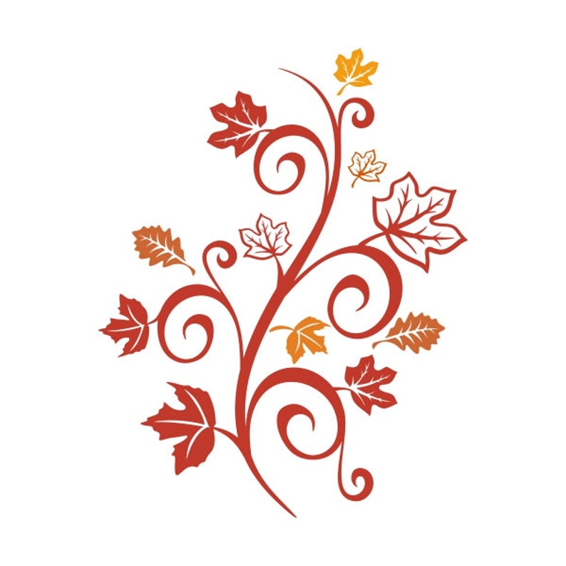 Fall Leaves Accents Cuttable Design PNG DXF SVG & Eps File for Etsy