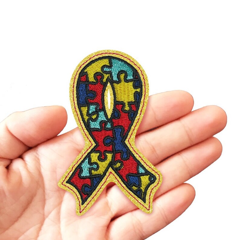 Autism Awareness Ribbon Feltie ITH Embroidery Design Instant  Etsy