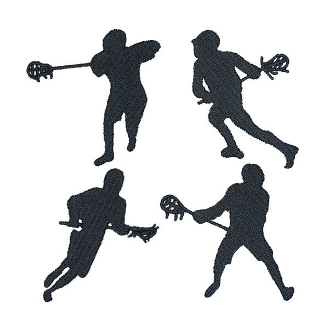 Lacrosse Silhouette Embroidery Design Instant Download Etsy