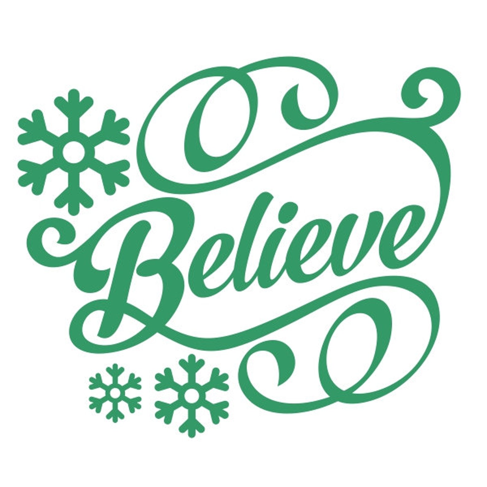 Believe Christmas Cuttable Design PNG DXF SVG & Eps File for - Etsy