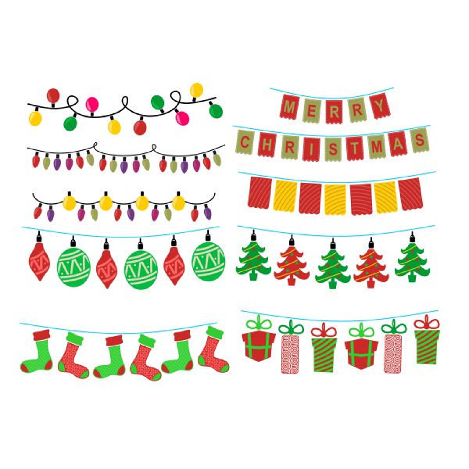 Christmas Banner Cuttable Design PNG DXF SVG & eps File for | Etsy