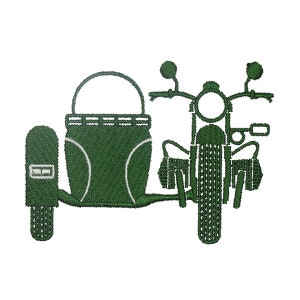 Motorcycle Embroidery Design - Instant Download