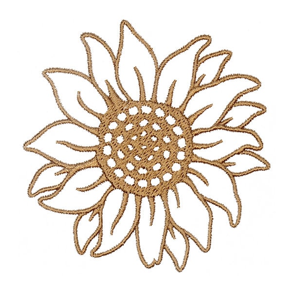 Sunflower Embroidery Design - INSTANT DOWNLOAD