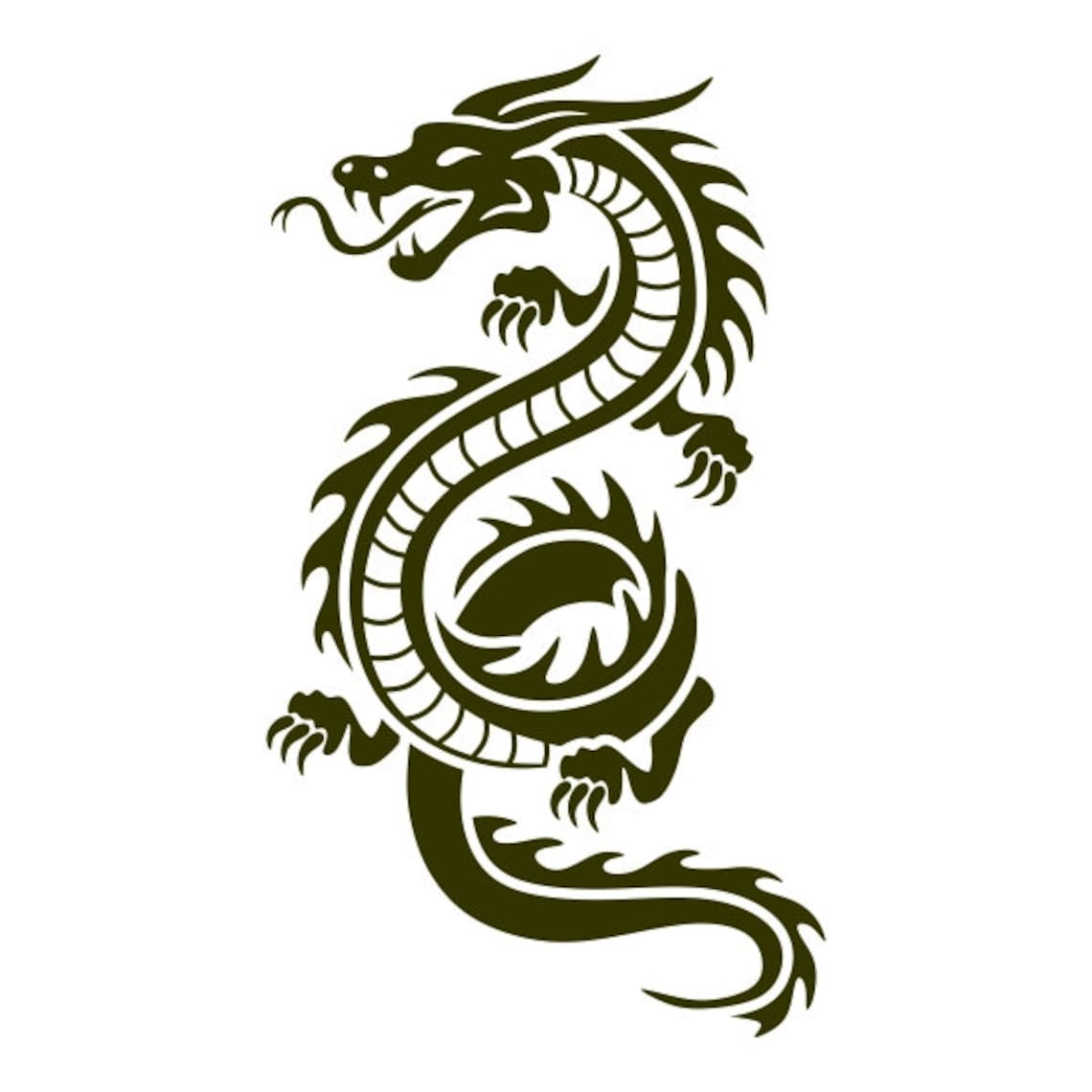Asiatische Drachen cuttable Design PNG DXF SVG & eps Datei für - Etsy.de