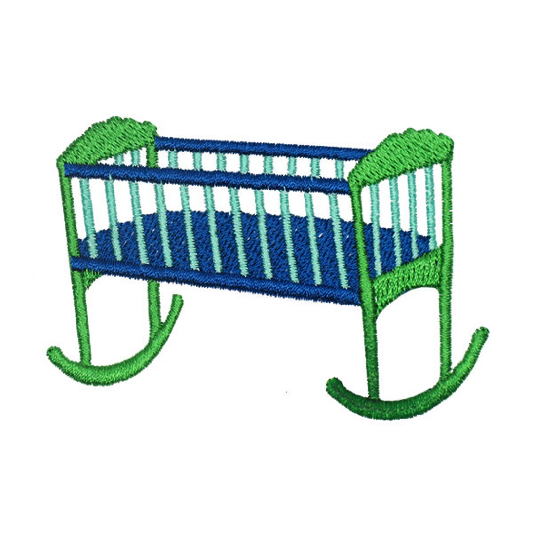 Baby Cradle Embroidery Design Instant Download - Etsy