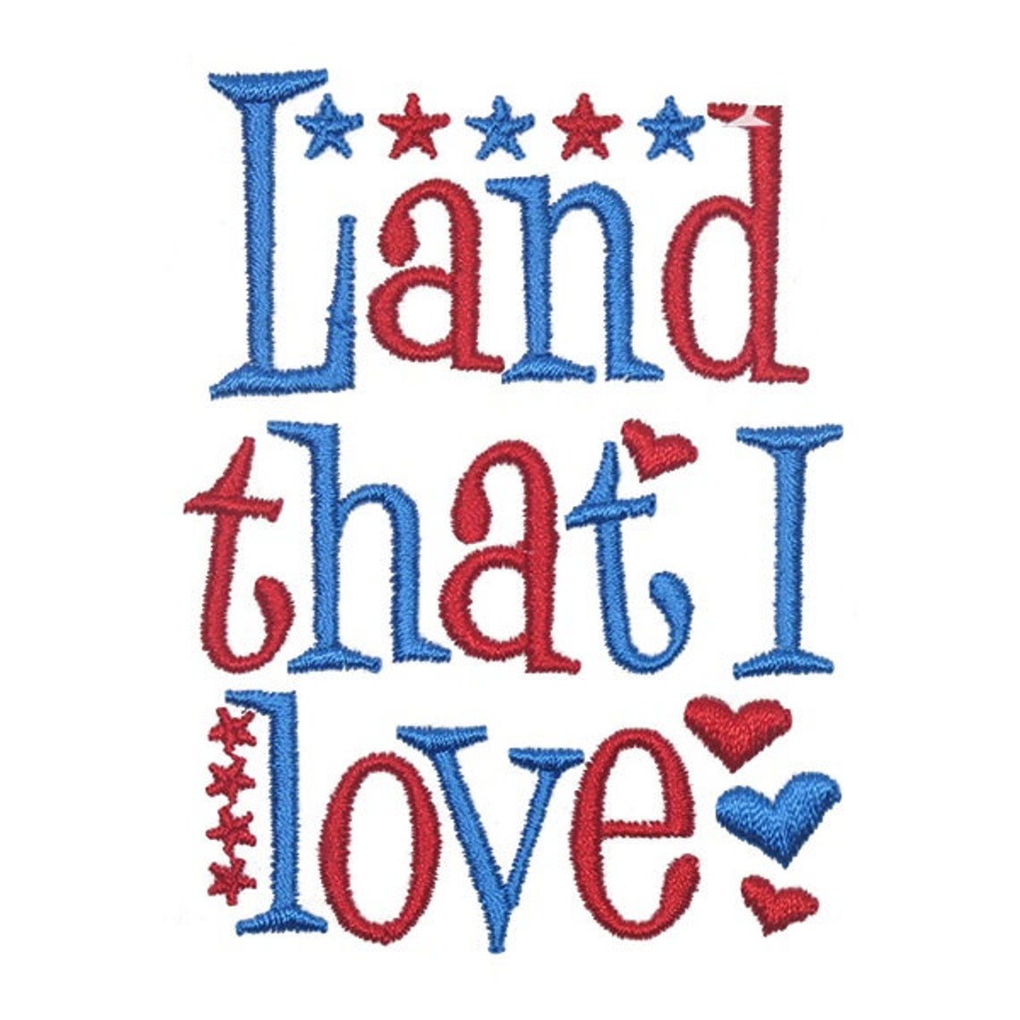 Land That I Love Embroidery Design Instant Download Etsy
