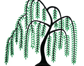 Willow Tree Embroidery Design - Instant Download