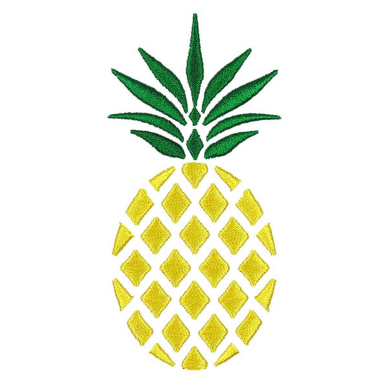 Pineapple Embroidery Design Instant Download Etsy